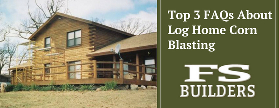 Log Home Corn Blasting in Wisconsin